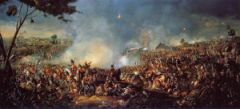 Bitwa pod Waterloo na obrazie Williama Sadlera